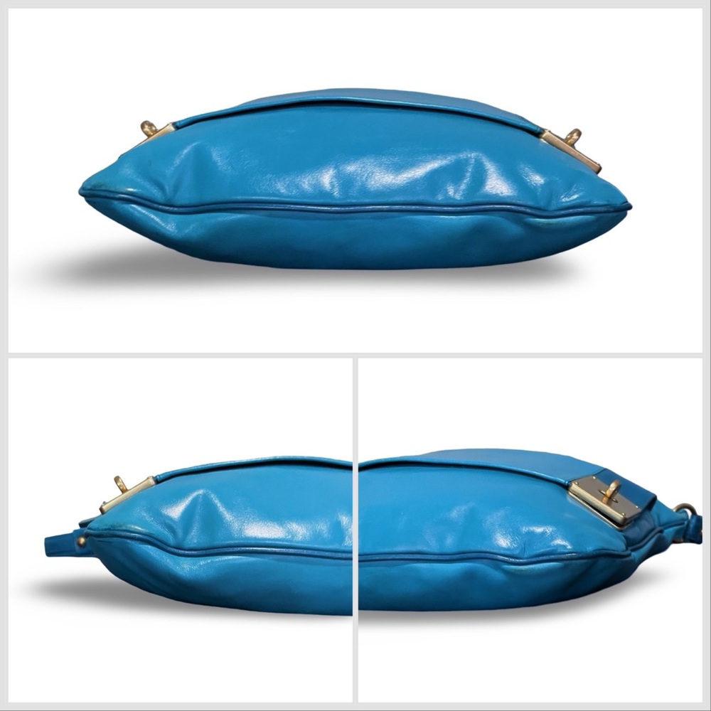 Mulberry Rare Y2K Bright Blue Leather Hobo Bag With single Strap - Picture 13 of 16